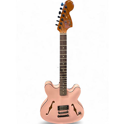 Used 2024 Fender Tom Delonge  Pink Hollow Body Electric Guitar Pink