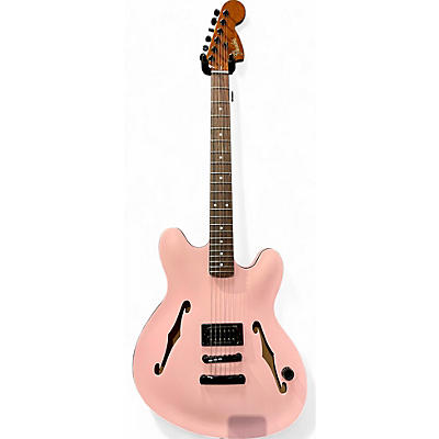 Used 2024 Fender Tom Delonge Signature Starcaster Satin Shell Pink Hollow Body Electric Guitar