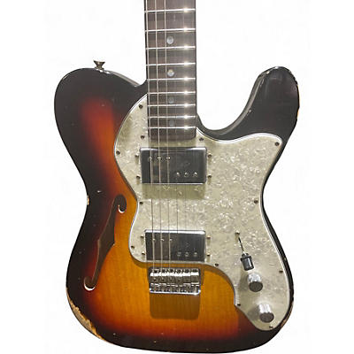Used 2024 Fender ltd bobbed tele thinline rel 3 Color Sunburst Hollow Body Electric Guitar