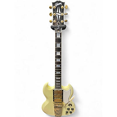 Used 2024 Gibson Custom 1963 Les Paul SG Custom 3 Pickup Maestro Classic White Solid Body Electric Guitar