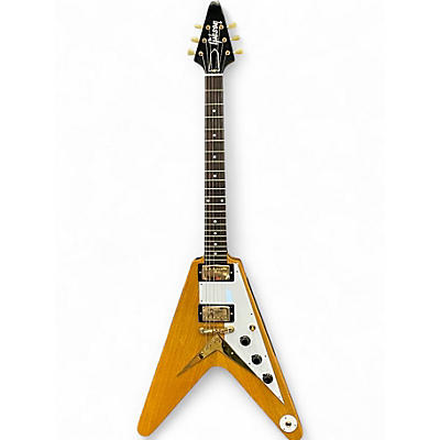 Used 2024 Gibson Custom Shop 1958 Korina Flying V Natural Solid Body Electric Guitar