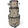 Used 2024 Gretsch Drums 3 Piece USA Custom Silver Glass Drum Kit Silver Glass