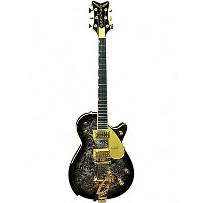 Used 2024 Gretsch Guitars G6134TG Penguin Black Paisley Black Paisley Solid Body Electric Guitar