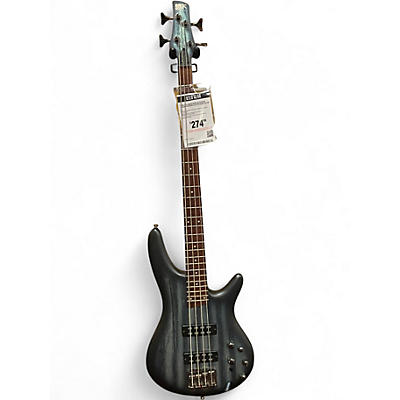 Used 2024 Ibanez SR300 Black with Silver Pinstripes Electric Bass Guitar