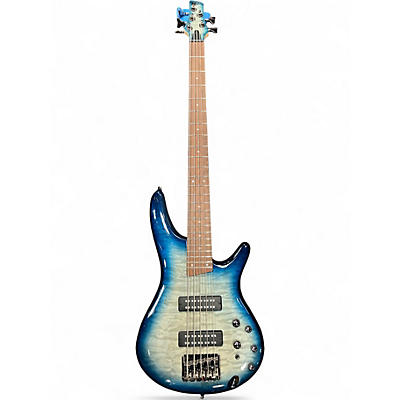 Used 2024 Ibanez SR405 5 String Cosmic Blue Starburst Electric Bass Guitar