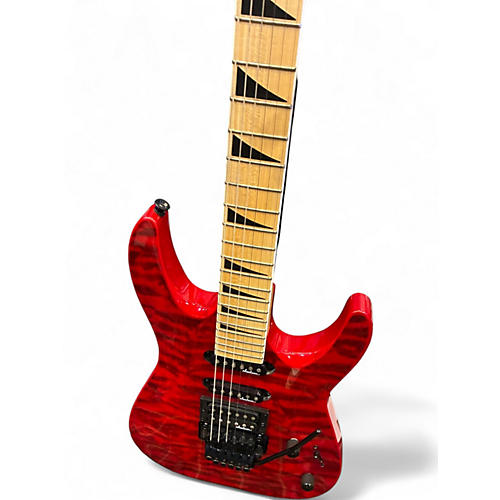 Used 2024 Jackson JS34Q Dinky red tiger stripe Solid Body Electric Guitar red tiger stripe
