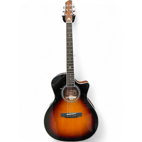 Used 2024 Jericho Solo Stove 2 Tone Sunburst Acoustic Electric Guitar 2 Tone Sunburst