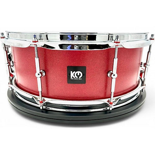 Used 2024 Kings Custom Drums 5.5X14 RED SPARKLE BIRCH RED SPARKLE Drum RED SPARKLE 10