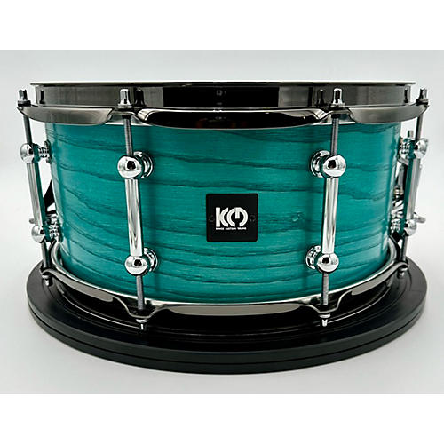 Kings Custom Drums Used 2024 Kings Custom Drums 6.5X13 Turquoise Ash Snare Drum Turquoise Stain Turquoise Stain 14