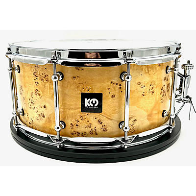 Used 2024 Kings Custom Drums 6.5X14 Olive Burl Snare Drum Natural Stain With Semi-Gloss Lacquer
