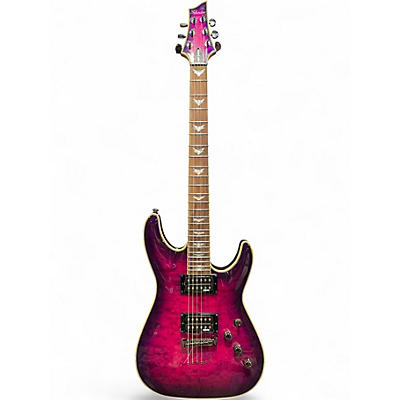 Used 2024 Schecter Guitar Research Omen Extreme 6 Pink Solid Body Electric Guitar