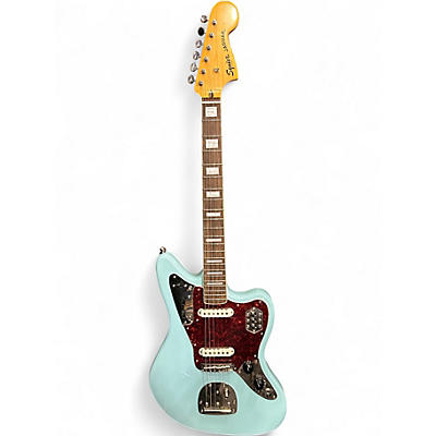 Used 2024 Squier CLASSIC VIBE '70S JAGUAR Daphne Blue Solid Body Electric Guitar