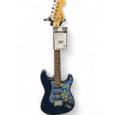 Used 2024 Squier strat blue Solid Body Electric Guitar