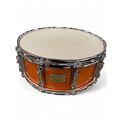 Used 2024 Yamaha 14X5.5 Stage Custom Snare Orange Drum
