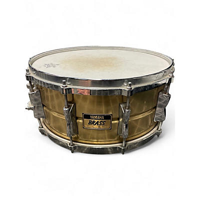 Used 2024 Yamaha 14X6.5 Absolute Snare Brass Gold Drum