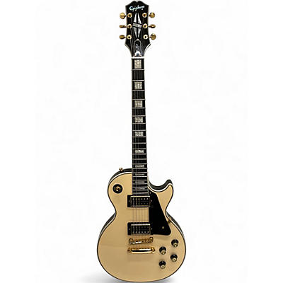 Used 2025 Epiphone Les Paul Custom Antique Ivory Solid Body Electric Guitar