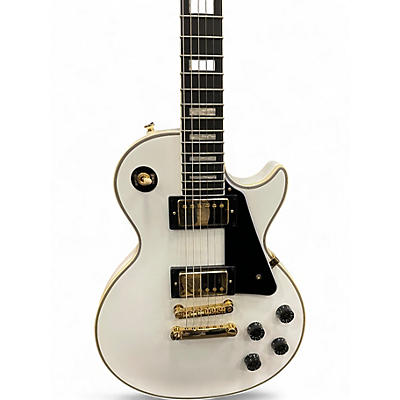 Used 2025 Epiphone Les Paul Custom White Solid Body Electric Guitar