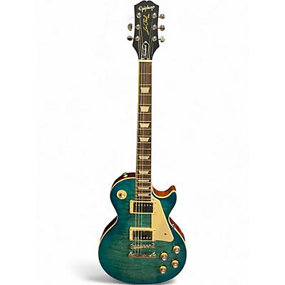 Used 2025 Epiphone Les Paul Standard '60s Quilt Top Limited-Edition Trans Blue Solid Body Electric Guitar