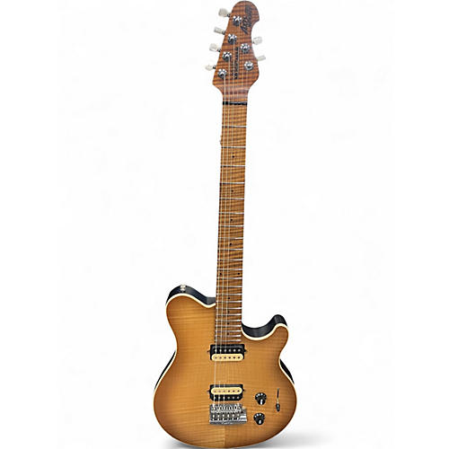Used 2025 Ernie Ball Music Man Axis Super Sport HH Honey Pot Flame Solid Body Electric Guitar Honey Pot Flame