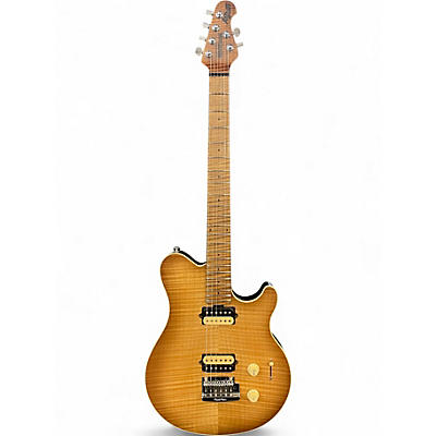 Used 2025 Ernie Ball Music Man Axis Super Sport HH Honey Pot Flame Solid Body Electric Guitar