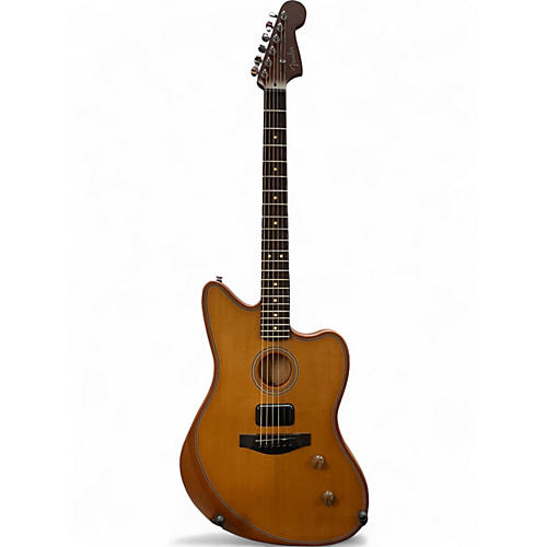 Used 2025 Fender Acoustasonic® Standard Jazzmaster® Aged Natural Acoustic Electric Guitar Aged Natural