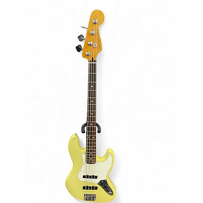 Used 2025 Fender Player II Jazz Bass Hialeah Yellow Electric Bass Guitar