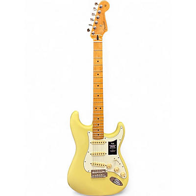 Used 2025 Fender Player II Strat Hialeah Yellow Solid Body Electric Guitar