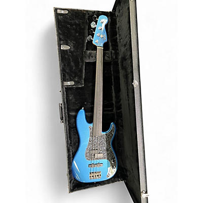 Used 2025 Fender Tony Franklin Fretless Precision Bass Guitar Lake Placi Blue Lake Placid Blue Electric Bass Guitar