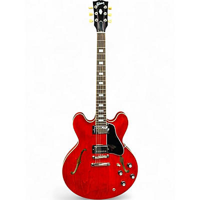 Used 2025 Gibson ES335 60's Block Gloss Cherry Hollow Body Electric Guitar