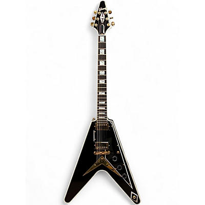 Used 2025 Gibson Flying V Custom Ebony Solid Body Electric Guitar