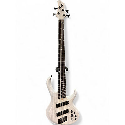 Used 2025 Ibanez BTB865MS TRANSPARENT WHITE FLAT Electric Bass Guitar