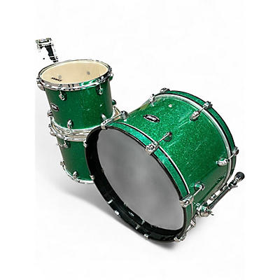 Used 2025 Jjrums Custom Drums 3 Piece Frequent Flyer Emerald green glass Drum Kit