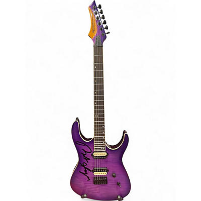 Used 2025 Leo Jaymes MONSOON Trans Purple Solid Body Electric Guitar