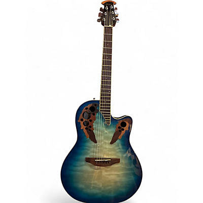 Used 2025 Ovation  CE48P Blue Burst Acoustic Guitar