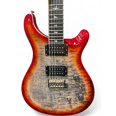 Used 2025 PRS SE Custom 24 08 GREY TO CHERRY FADE Solid Body Electric Guitar