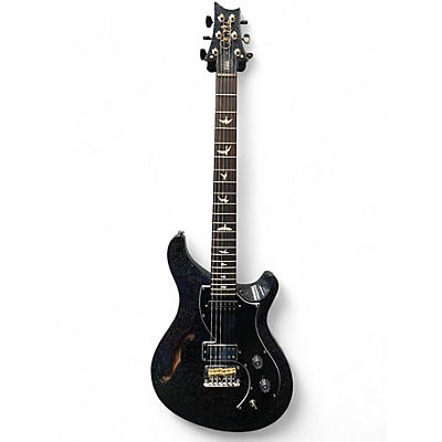Used 2025 PRS s2 vela semi-hollowbody black rainbow hollow flake Hollow Body Electric Guitar
