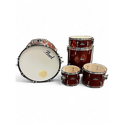 Used 2025 Pearl 5 Piece Roadshow Red Drum Kit