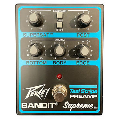 Used 2025 Peavy Bandit Supreme Teal Stripe Preamp Effect Pedal