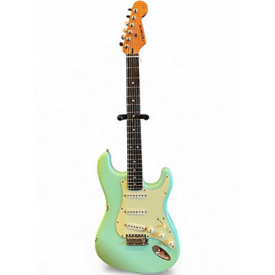 Used 2025 Riccardi DIRTY STRAT LIGHT RELIC Surf Green Solid Body Electric Guitar