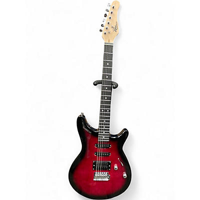Used 2025 Rogue rocketeer Candy Red Burst Solid Body Electric Guitar