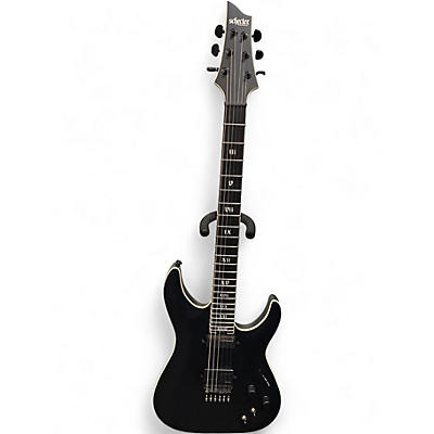 Used 2025 Schecter Guitar Research C1 SLS ELITE EVIL TWIN Satin Black Solid Body Electric Guitar