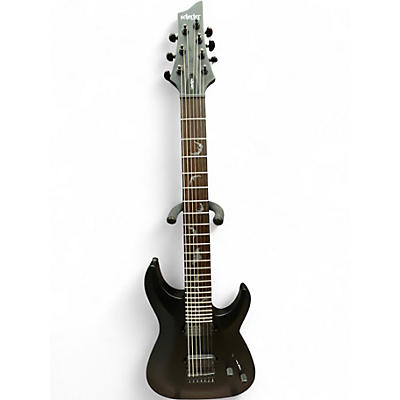 Used 2025 Schecter Guitar Research Damien 7 String BLACK Solid Body Electric Guitar