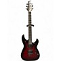 Used 2025 Schecter Guitar Research Demon 6 Crimson Red Burst Solid Body Electric Guitar Crimson Red Burst