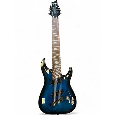 Used 2025 Schecter Guitar Research OMEN ELITE 8 Trans Blue Solid Body Electric Guitar