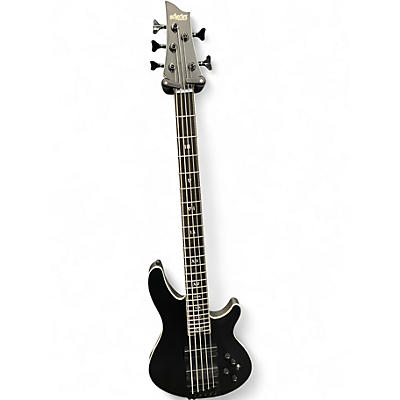 Used 2025 Schecter Guitar Research SLS Elite-5 Evil Twin 5-String Satin Black Electric Bass Guitar