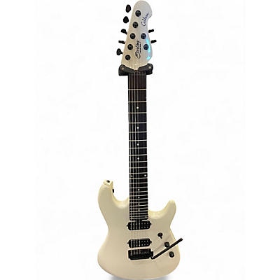 Used 2025 Sterling by Music Man JASON RICHARDSON CUTLASS 7 STRING SIGNATURE PERAL WHITE Solid Body Electric Guitar