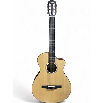Used 2025 Taylor 212CEN Plus Natural Classical Acoustic Electric Guitar