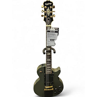 Used 2026 Epiphone Les Paul Custom Green Solid Body Electric Guitar