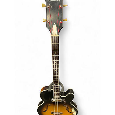Used 2026 Harmony DOUBLE CUTAWAY BASS Tobacco Sunburst Electric Bass Guitar