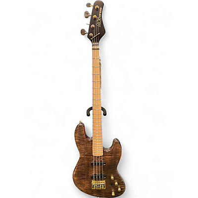 Used 2026 Mgbass JB1 Brown Stain Flame Maple Electric Bass Guitar